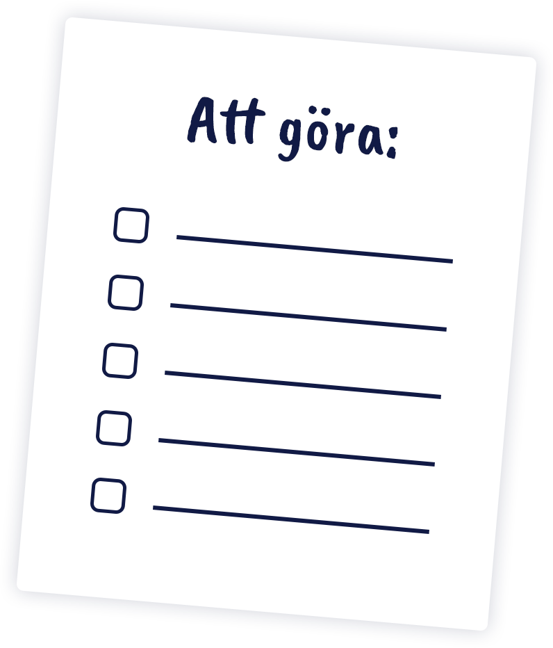 Skapa en lista med uppgifter