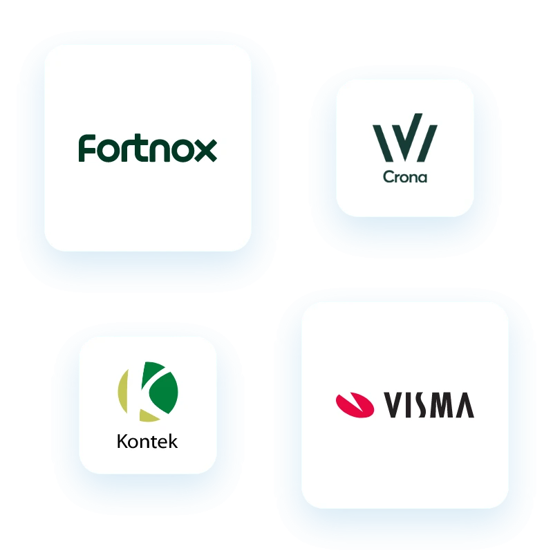 Bild på Fortnox, Visma, Crona & Kontek
