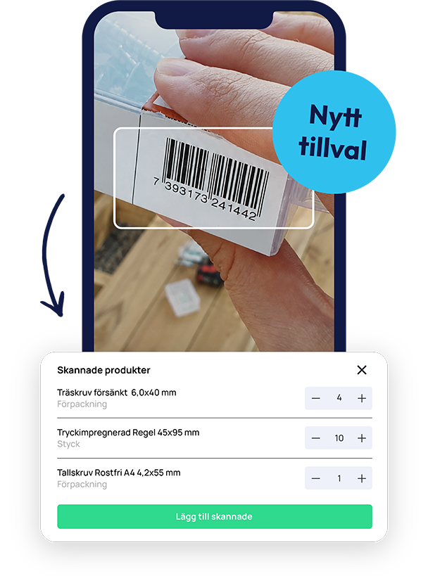 EAN-skanning vid produktrapportering