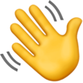 Emoji med vinkande hand